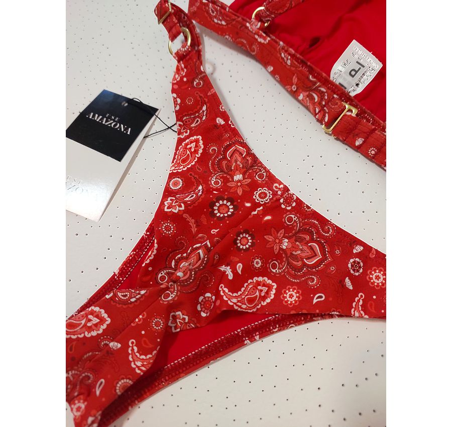 Biquini Fio Dental com TOP FIXO Bancok Vermelho 715