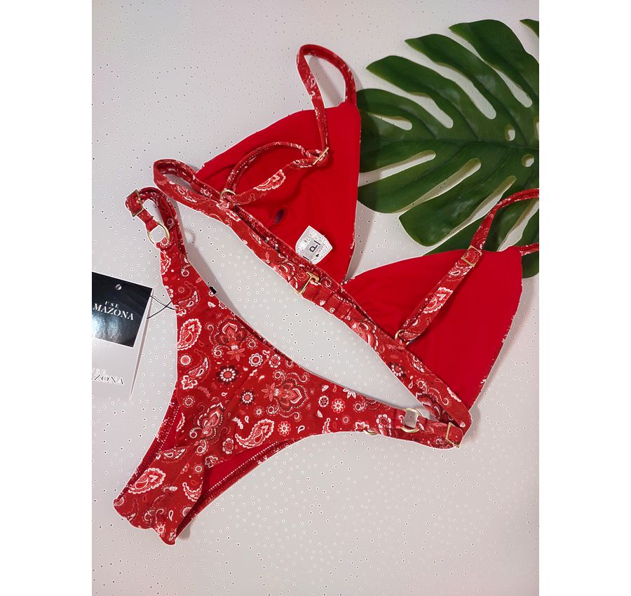 Biquini Fio Dental com TOP FIXO Bancok Vermelho 715