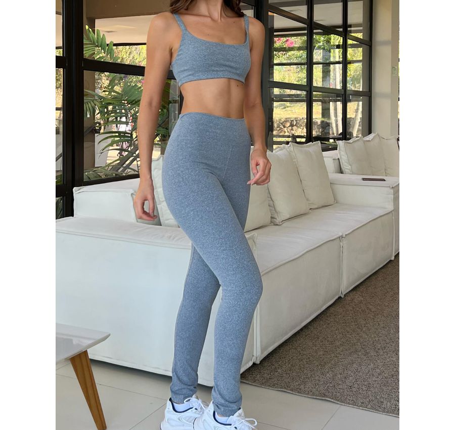 Conjunto Fitness Legging e Top - Mescla 717