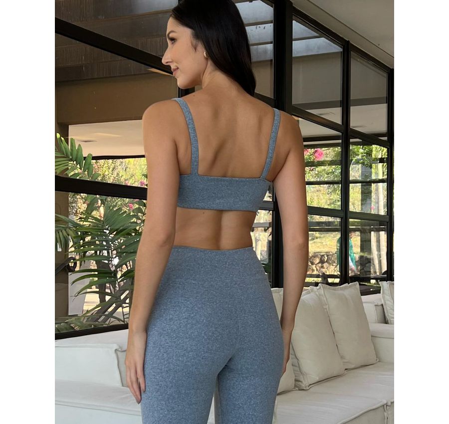 Conjunto Fitness Legging e Top - Mescla 717