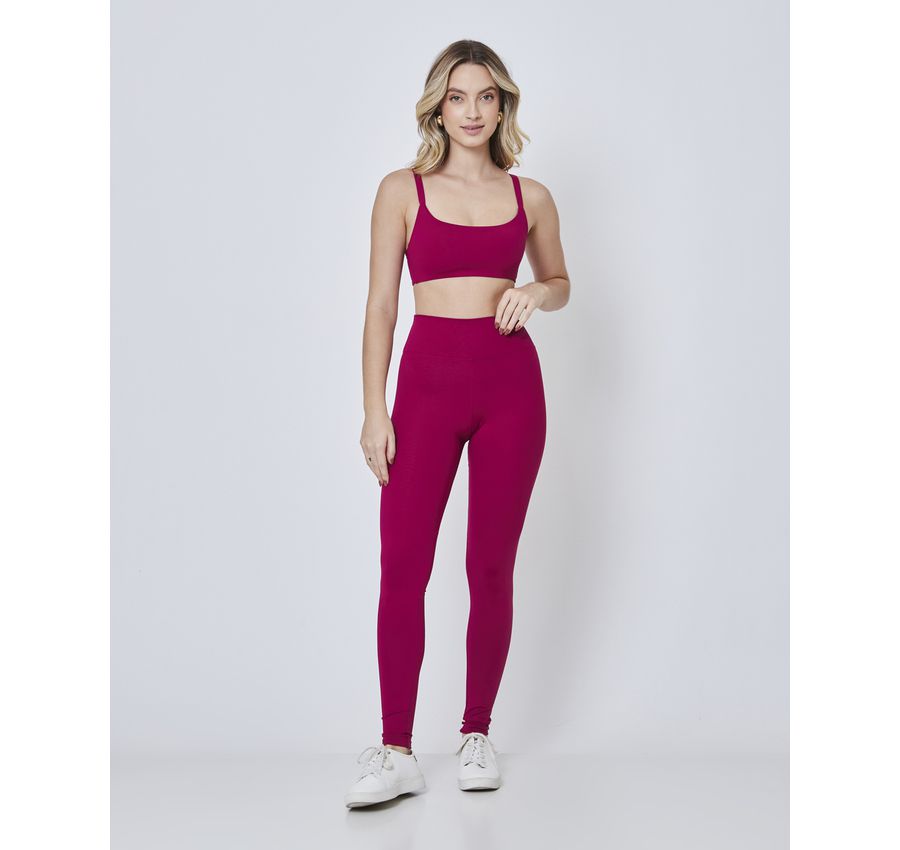 Conjunto Legging e Top - Vinho 718