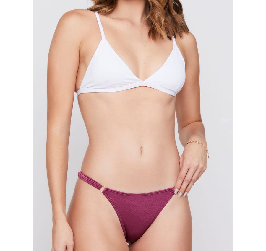 Biquini Fio Composé Branco e Roxo 740