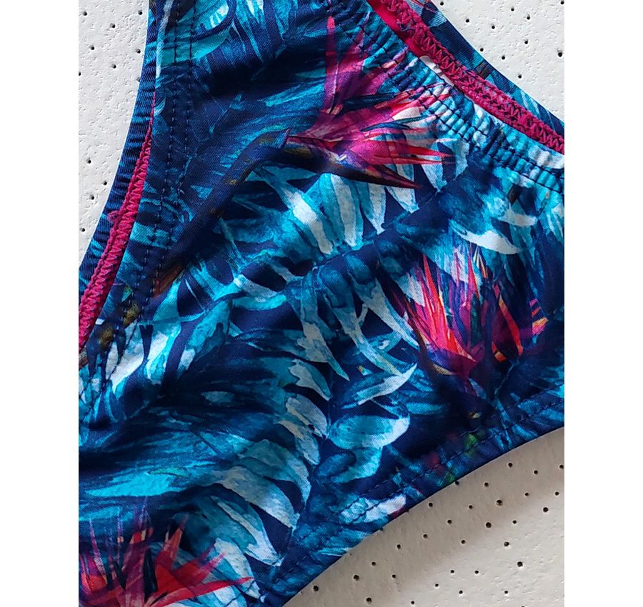 Biquini Asa Delta Monstera Azul 776