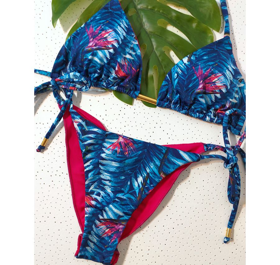 Biquini Ripple Monstera Azul 779