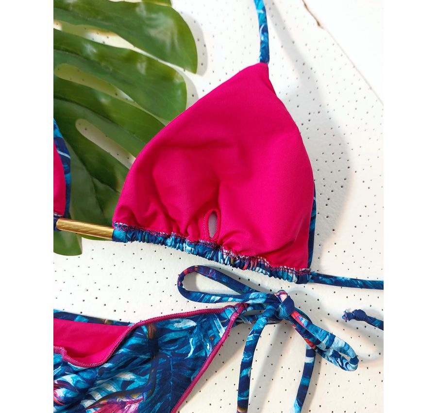 Biquini Ripple Monstera Azul 779