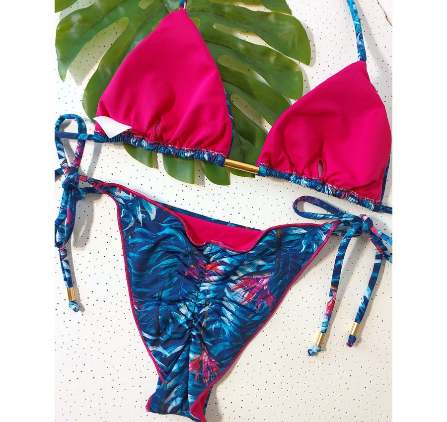 Biquini Ripple Monstera Azul 779