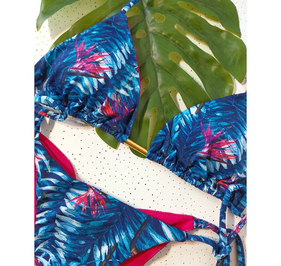 Biquini Ripple Monstera Azul 779