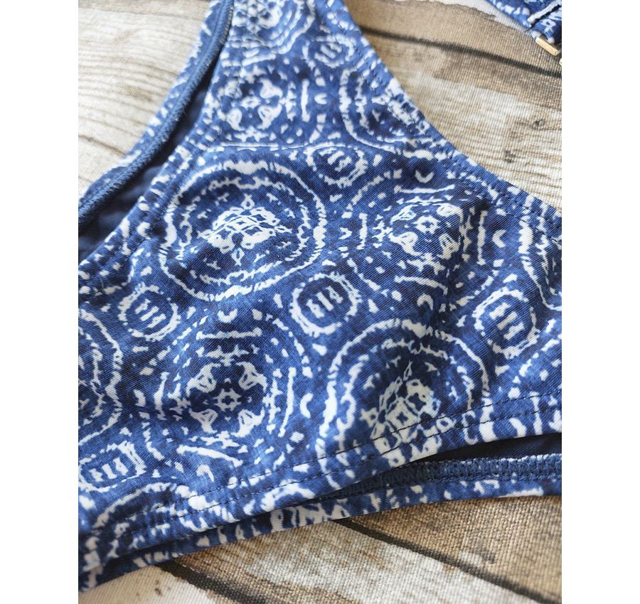 Biquini Asa Delta Tie Dye Azul com Top Fixo 330