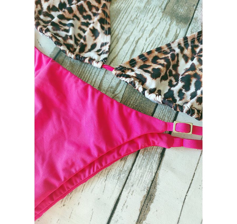 Biquini Top Oncinha com Calcinha Pink 493