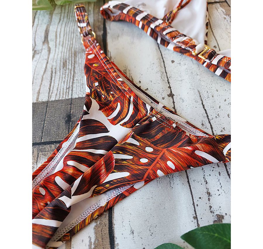 Biquini Fio Duplo Monstera Laranja 337
