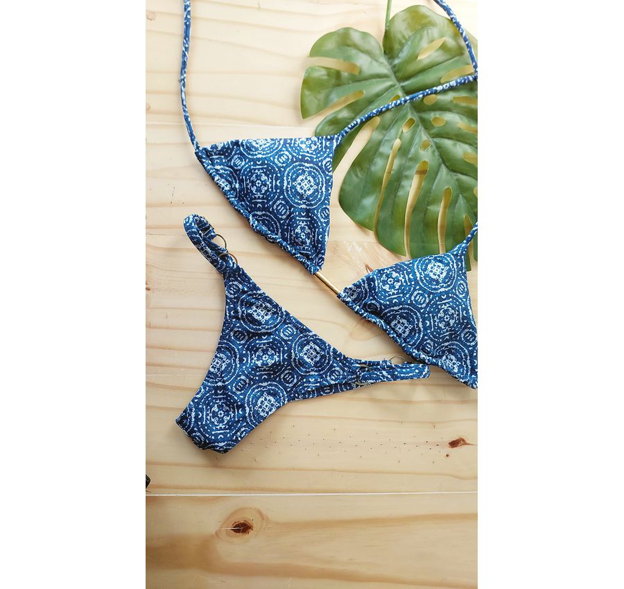 Biquini Fio Duplo Tie Dye Azul 550
