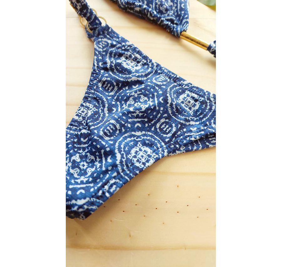 Biquini Fio Duplo Tie Dye Azul 550