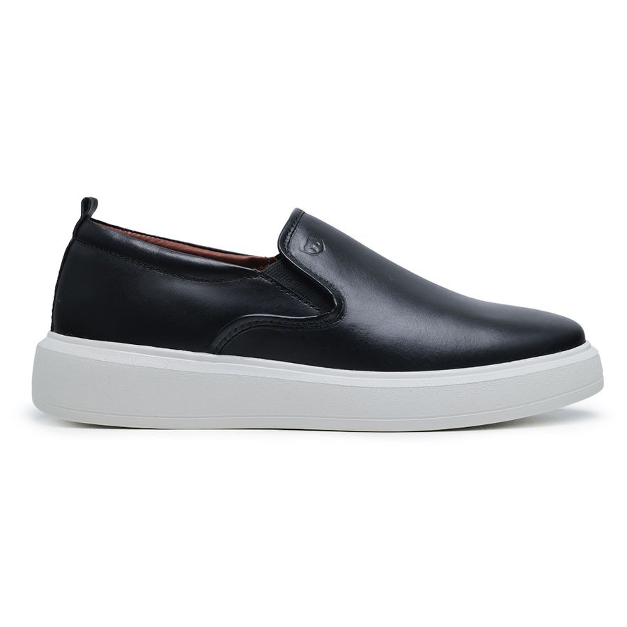 Slip On Couro Preto Cloud