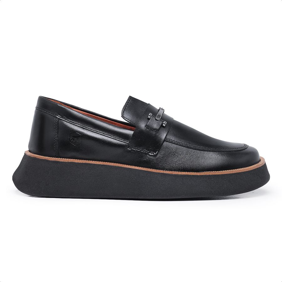 Loafer Mocassim Magnum All Black Couro Preto