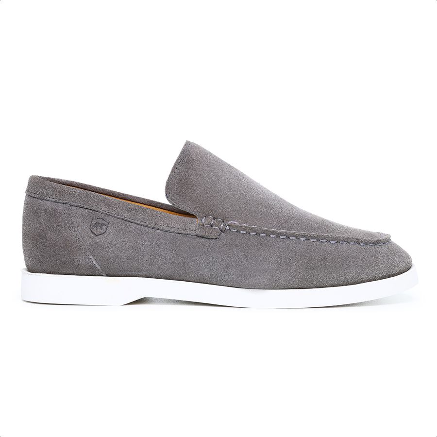 Mocassim Masculino Titan Em Camurça Cinza