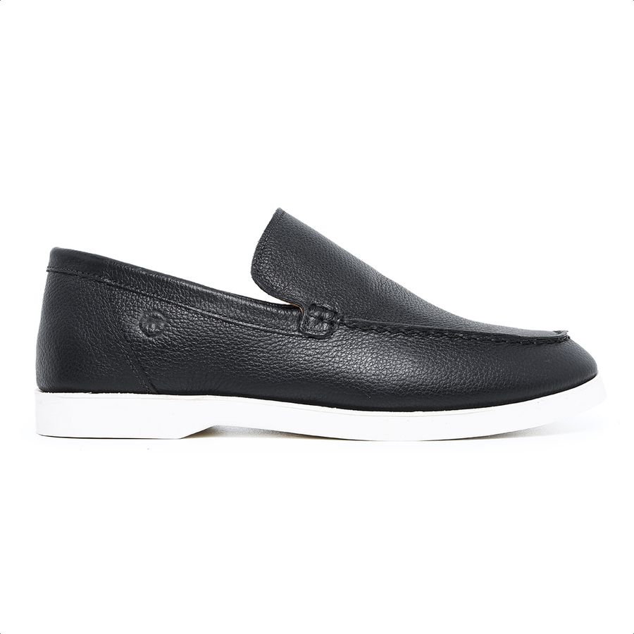 Mocassim Masculino Titan Em Couro Preto