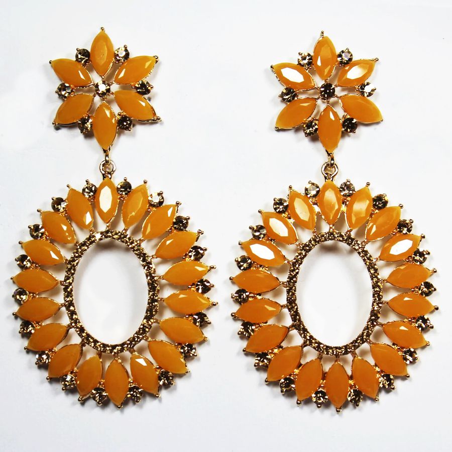  Brinco Astromelia Dourado Amarelo 
