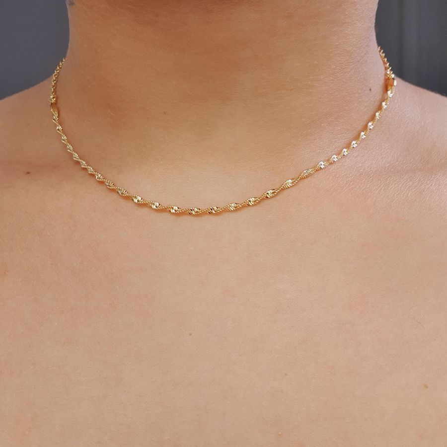 Colar Folheado A Ouro 18K Baiana 