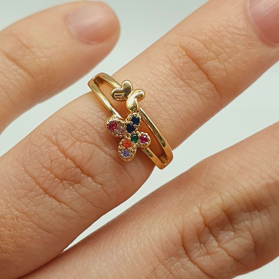 Gold rings + coral nails  Anel falange, Acessórios, Cabelo e unhas