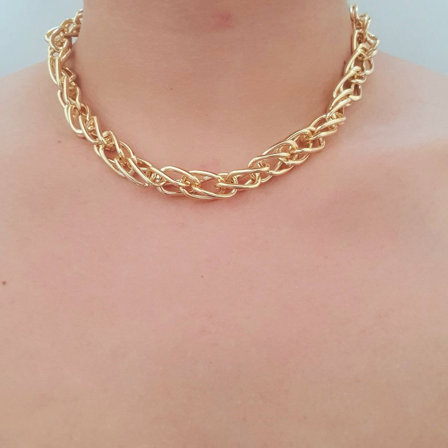 Colar Elos Folheado a Ouro 18K 