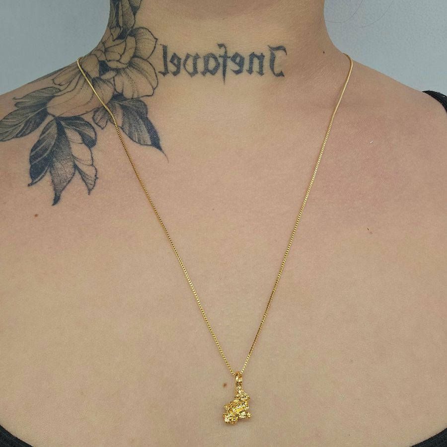 Colar Folheado a Ouro 18K Pepita 