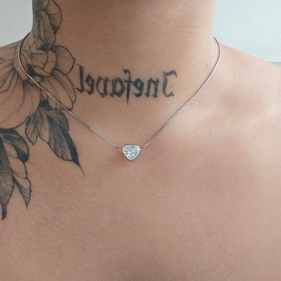 Colar Folheado a Prata 925 Coração 