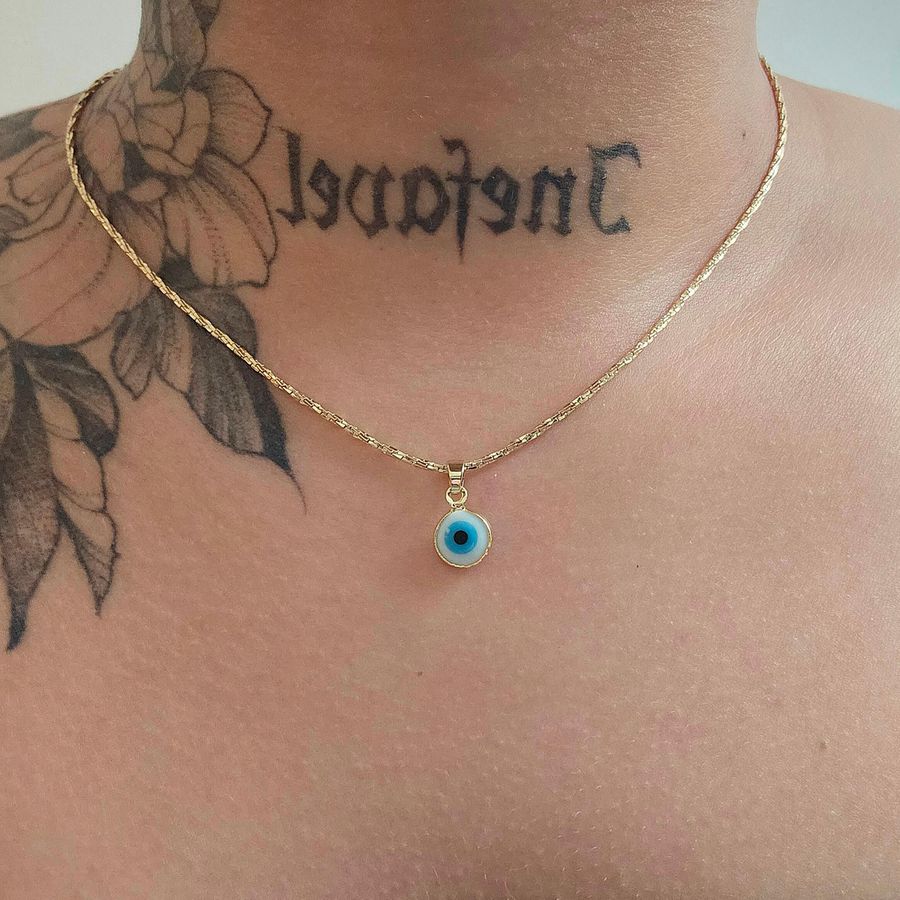 Colar Folheado a Ouro 18K Olho Grego 
