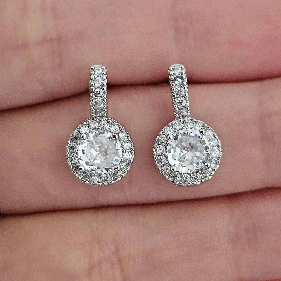 Brinco Com Zircônia Prata 