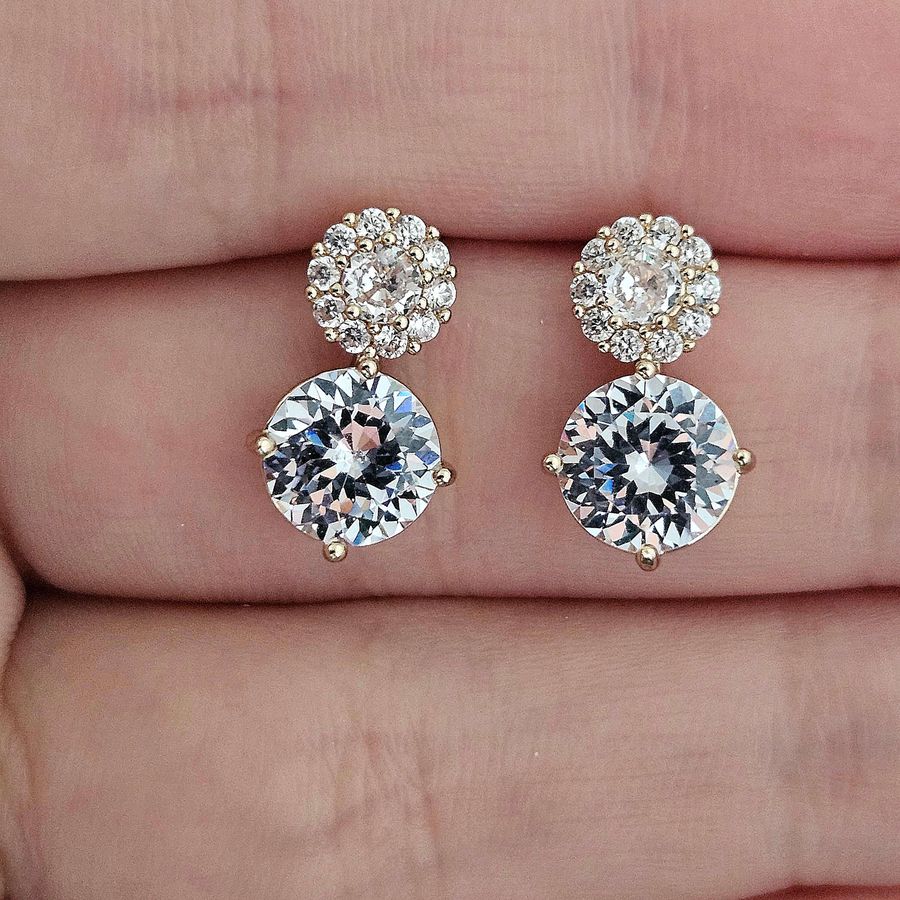 Brinco Com Zircônia Dourado 