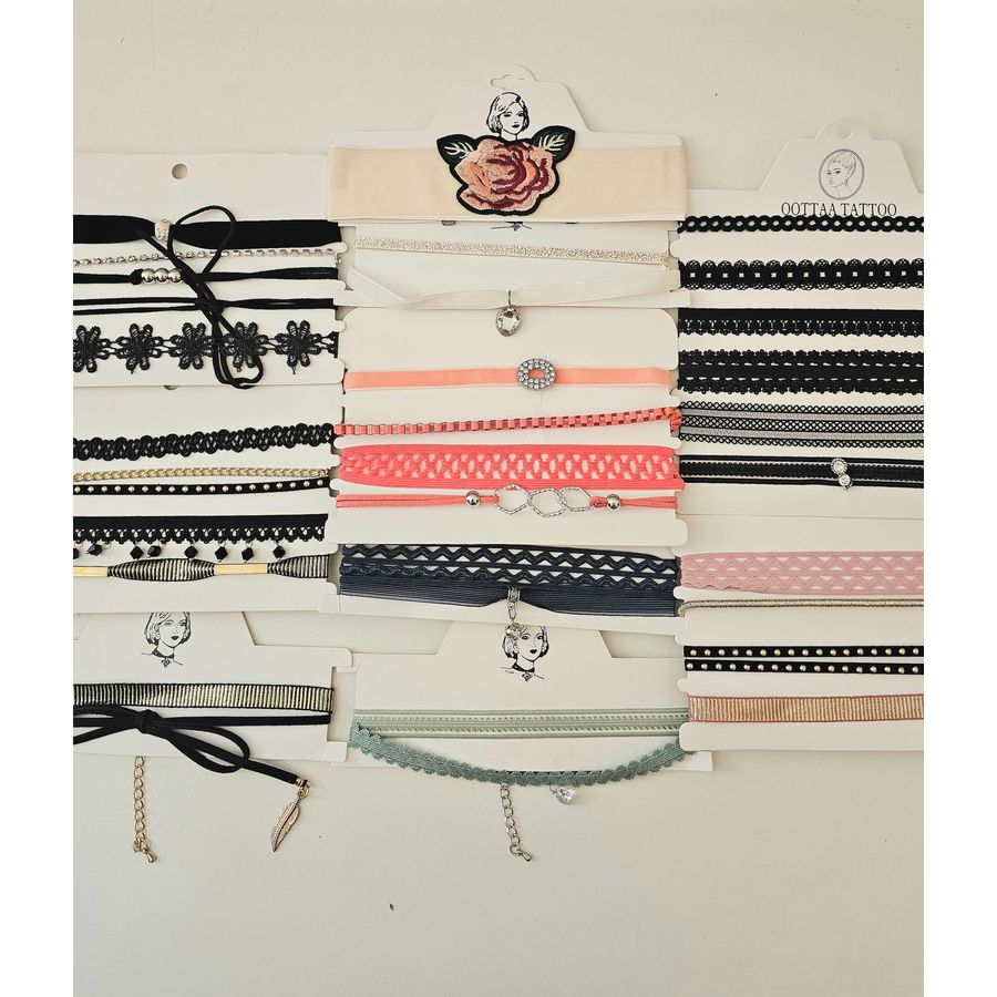 Lote Com 10 Kits De Chokers Detalhadas 