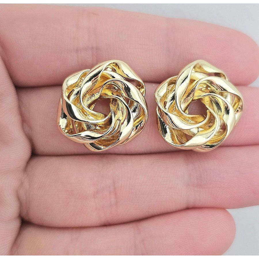 Brinco Folheado a Ouro 18K Nó 