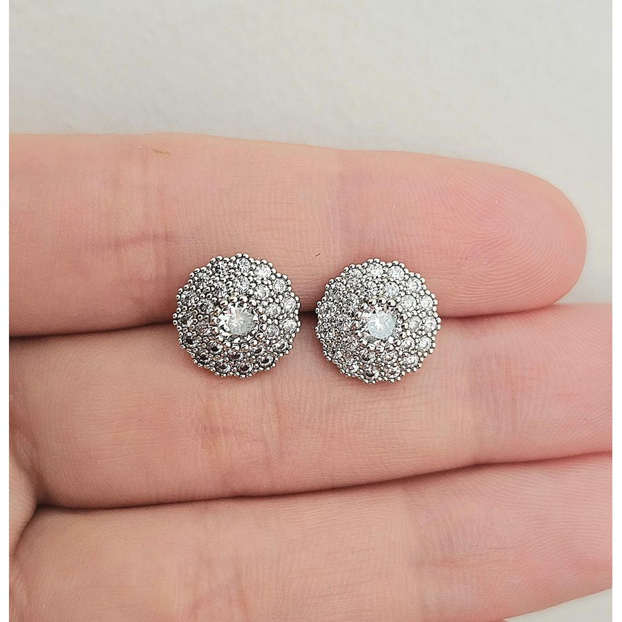 Brinco Com Zircônia Prata 