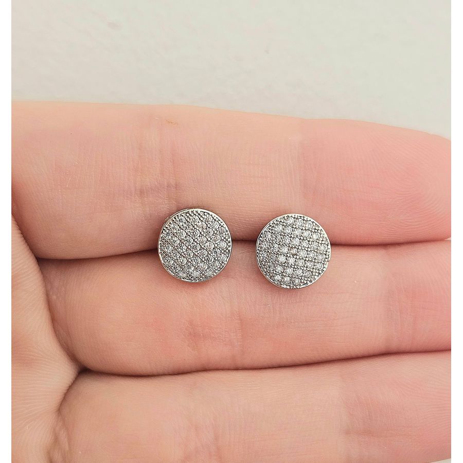 Brinco Com Zircônia Prata 