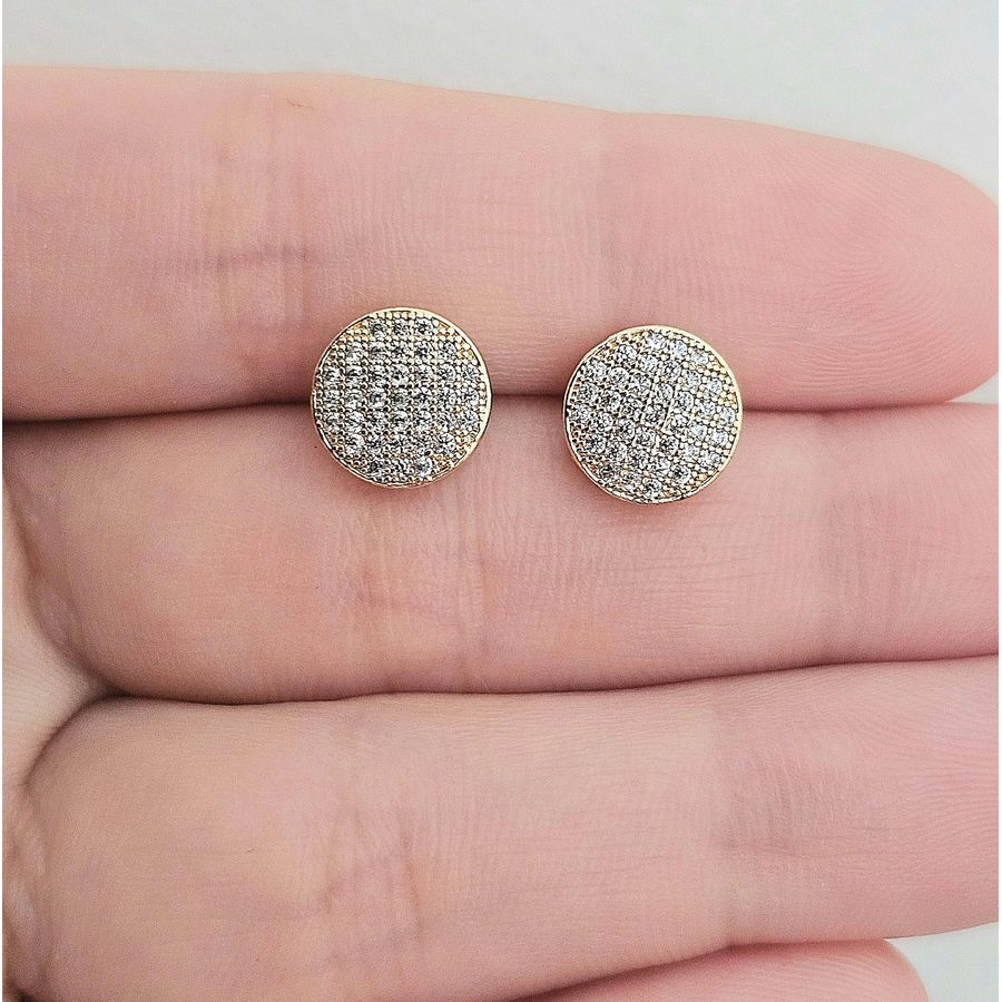 Brinco Com Zircônia Dourado 