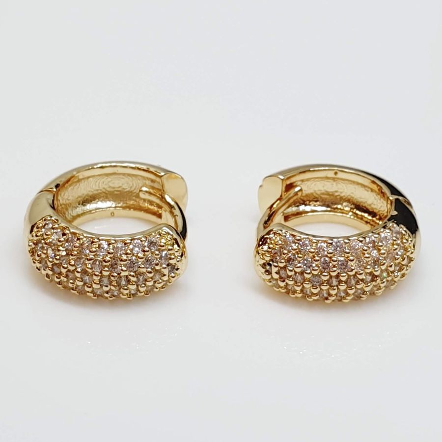 Mini Argola Semi Joia Ouro 