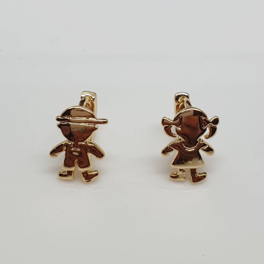 Mini Argola Semi Joia Casal Dourado 