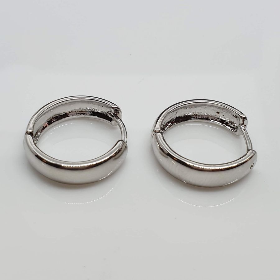Mini Argola Semi Joia Prata 