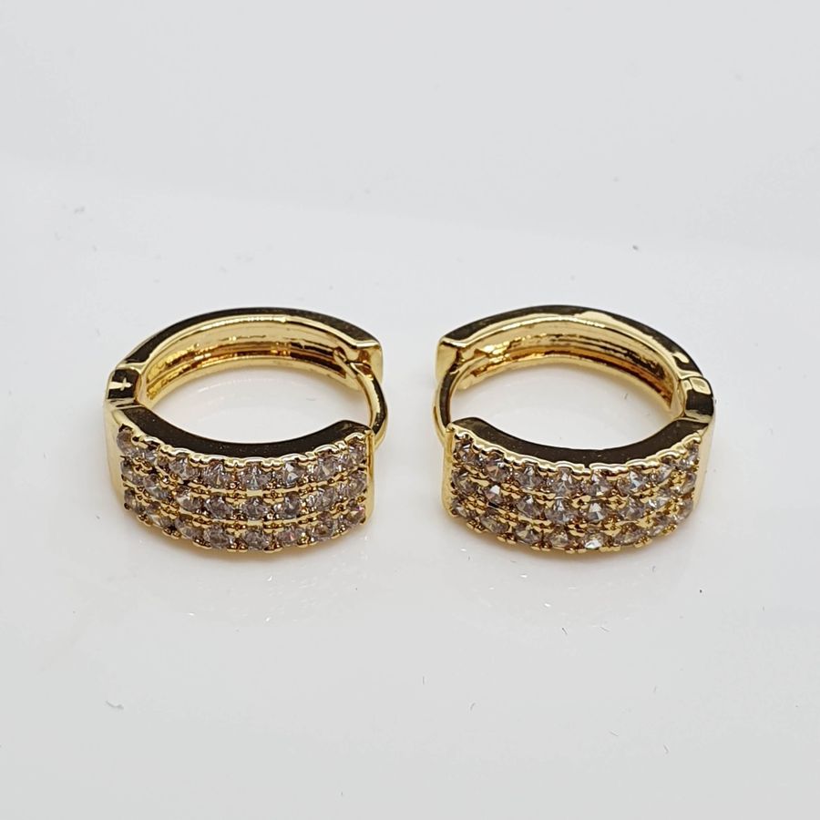 Mini Argola Semi Joia Ouro 
