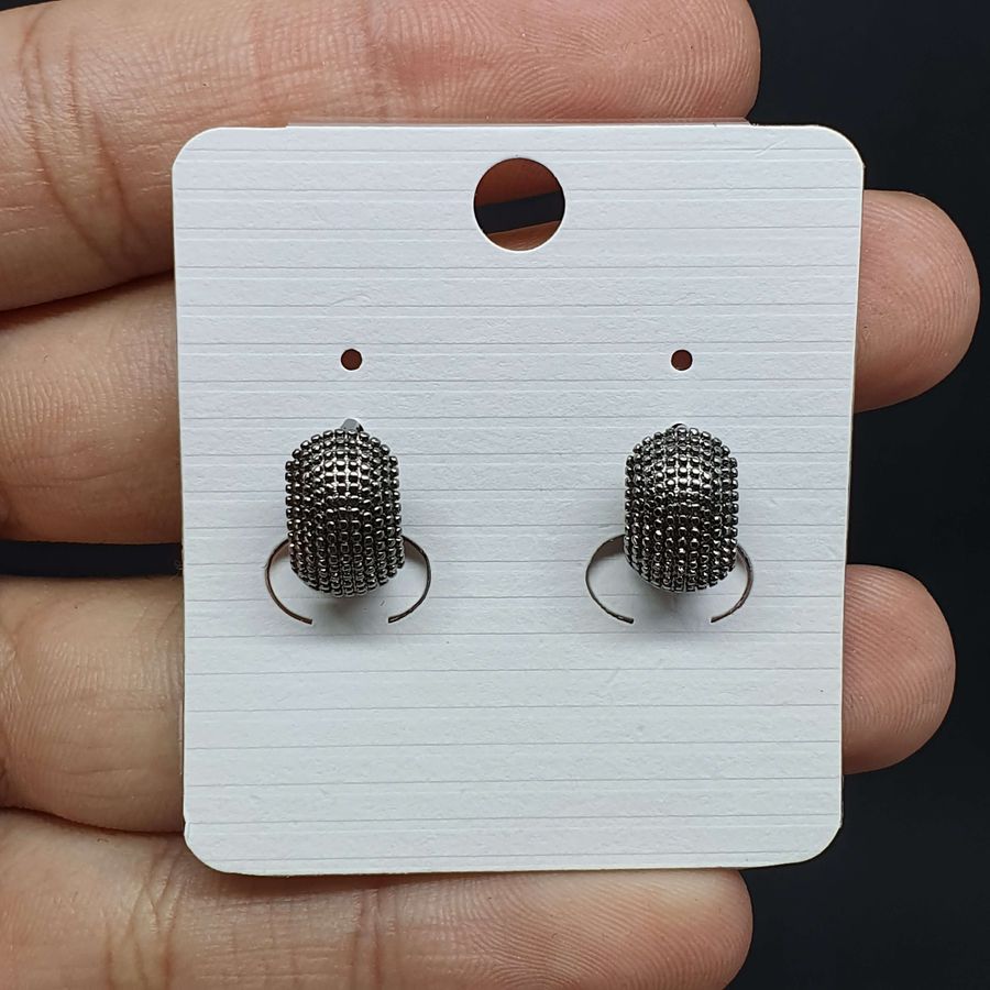 Mini Argola Semi Joia Ródio Negro 