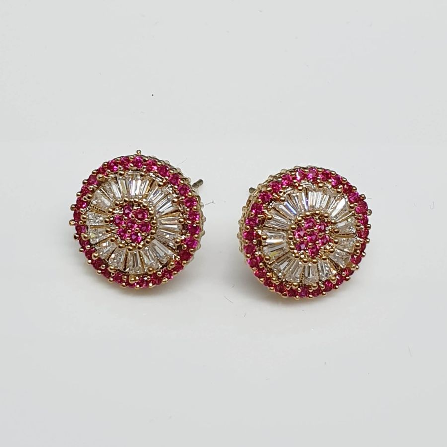 Brinco Semi Joia Ouro Rosa 