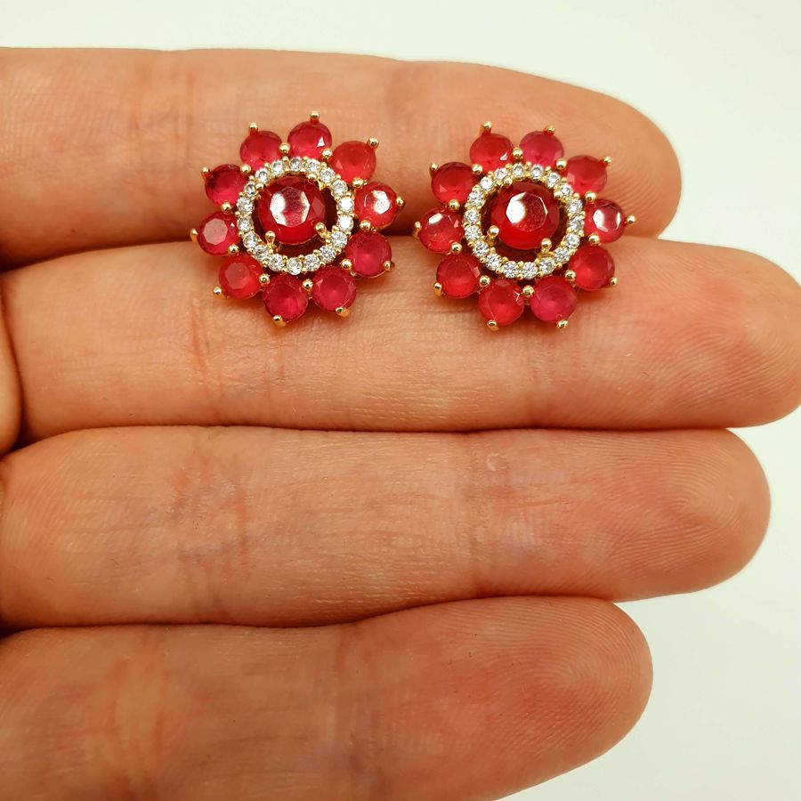 Brinco Semi Joia Ouro Rosa 