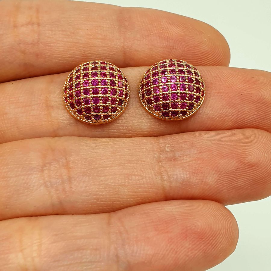 Brinco Semi Joia Ouro Rosa 