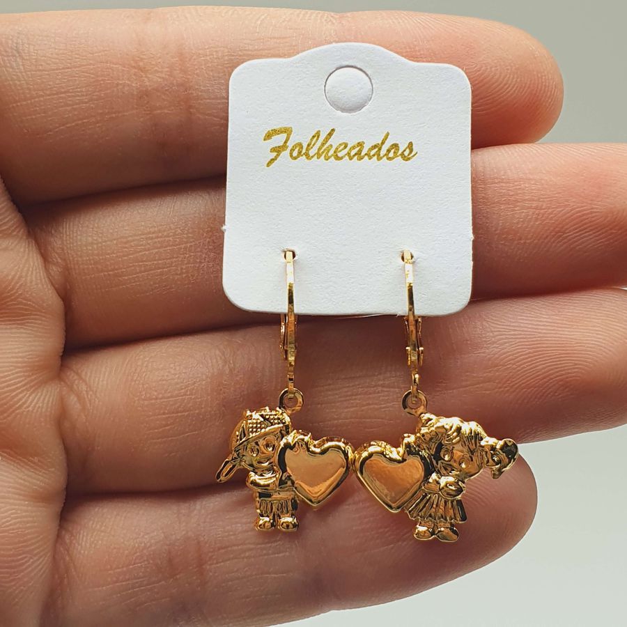 Mini Argola Folheada Dourada Crianças 
