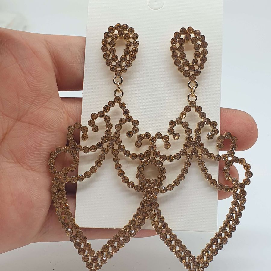 Brinco De Festa Dourado Champanhe 