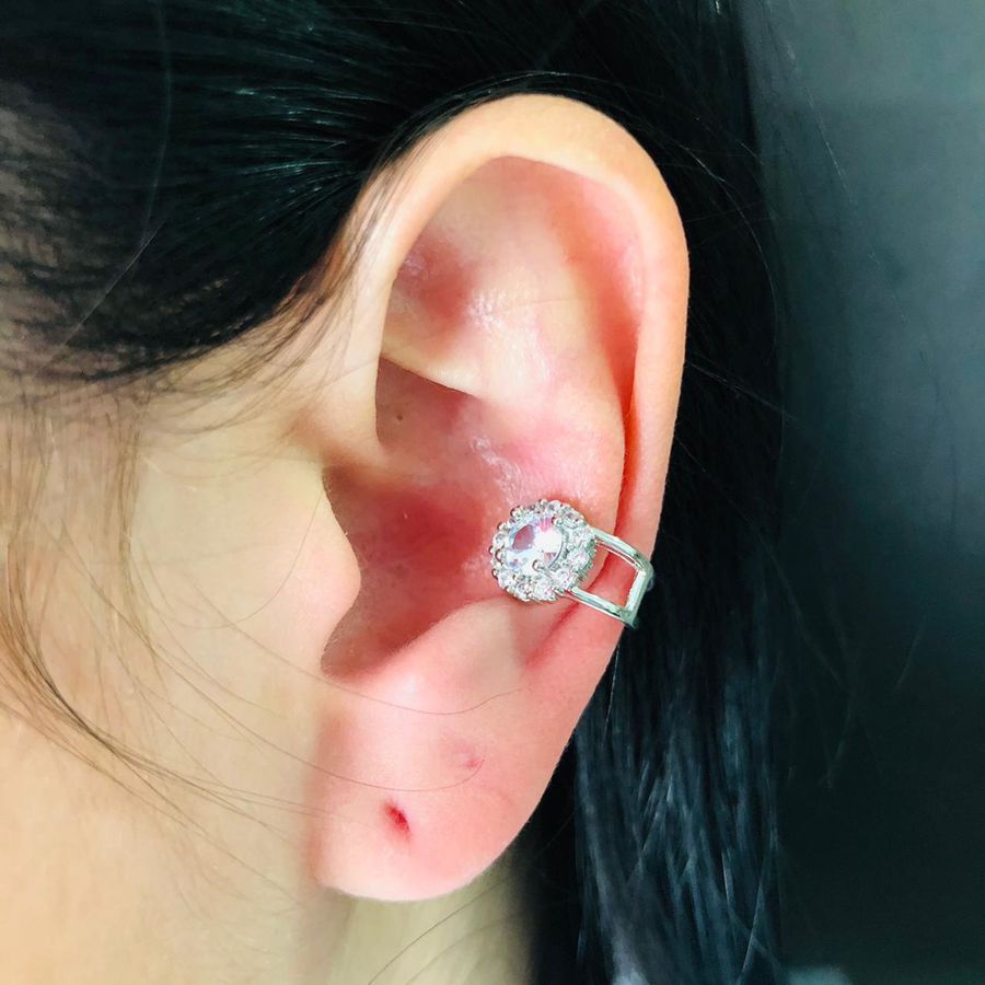 Piercing Fake Zircônia Prata 