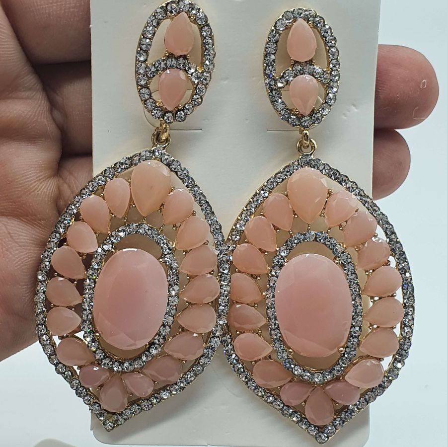 Brinco Dourado Rosa 