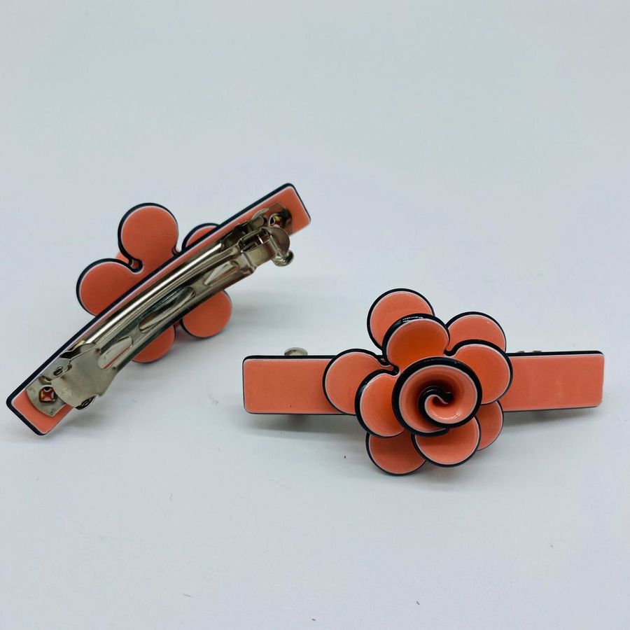 Presilha Flor Coral 