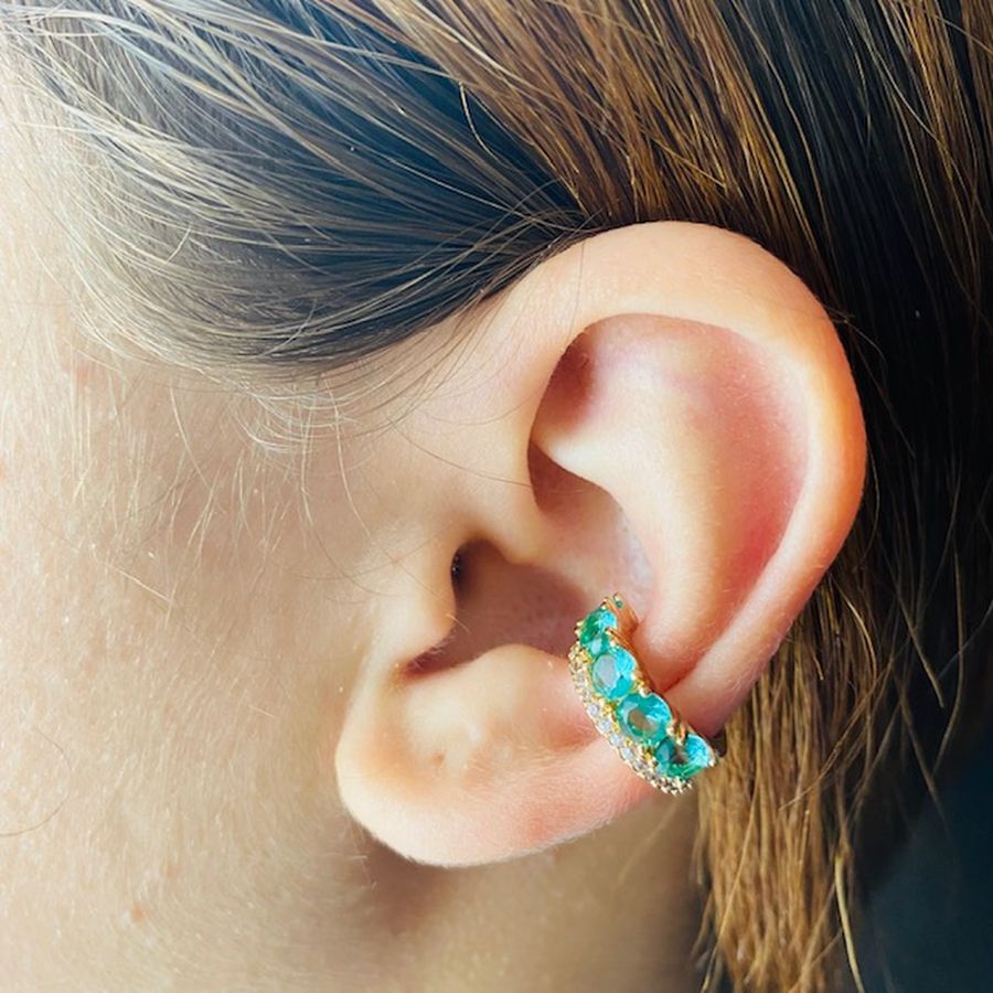 Piercing Fake (Uma Unidade) Zircônia Dourado Acqua 