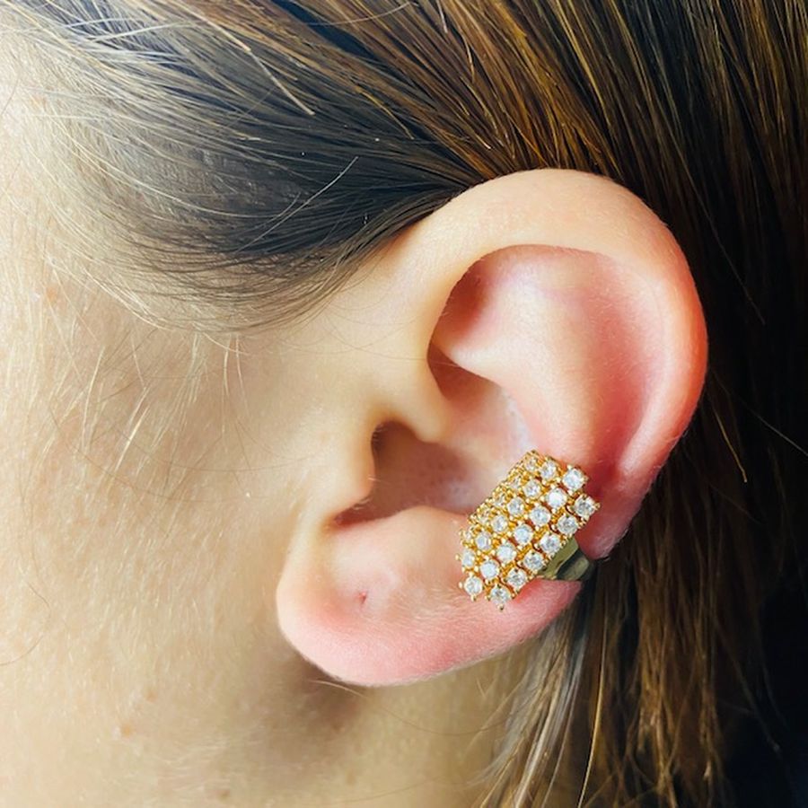 Piercing Fake (Uma Unidade) Zircônia Dourado 