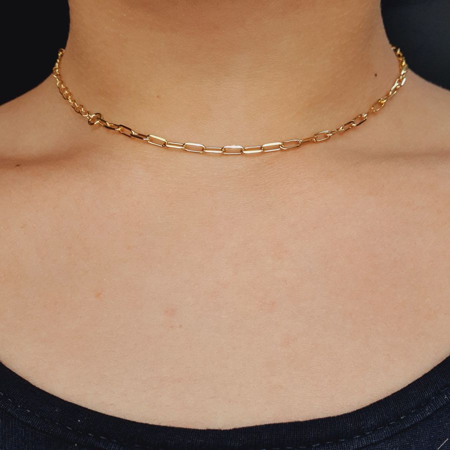 Colar Dourado Elos 